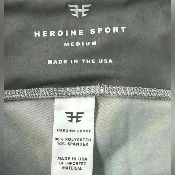 Heroine Sport Gilded Silver Velvet Velour Leggings Size Medium Like New! - Picture 11 of 12